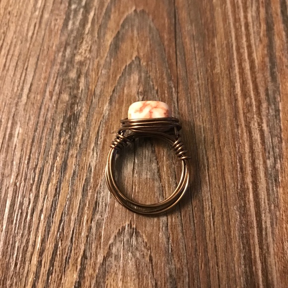 Handmade Wire Stone Ring - Picture 5 of 9